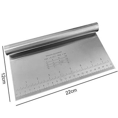 Strugač za tijesto od nehrđajućeg čelika Sjeckalica za pečenje kolača Rezač za pizzu s mjernom vagom Nož za odvajanje kruha Alati za kuhanje