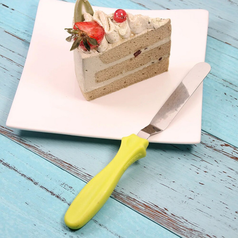 Set de 3 cuțite paletă cu spatulă cu manivelă mică / unghiulară, prăjituri / Glazură / Sugarcraft / Fondant - Instrumente pentru decorarea torturilor