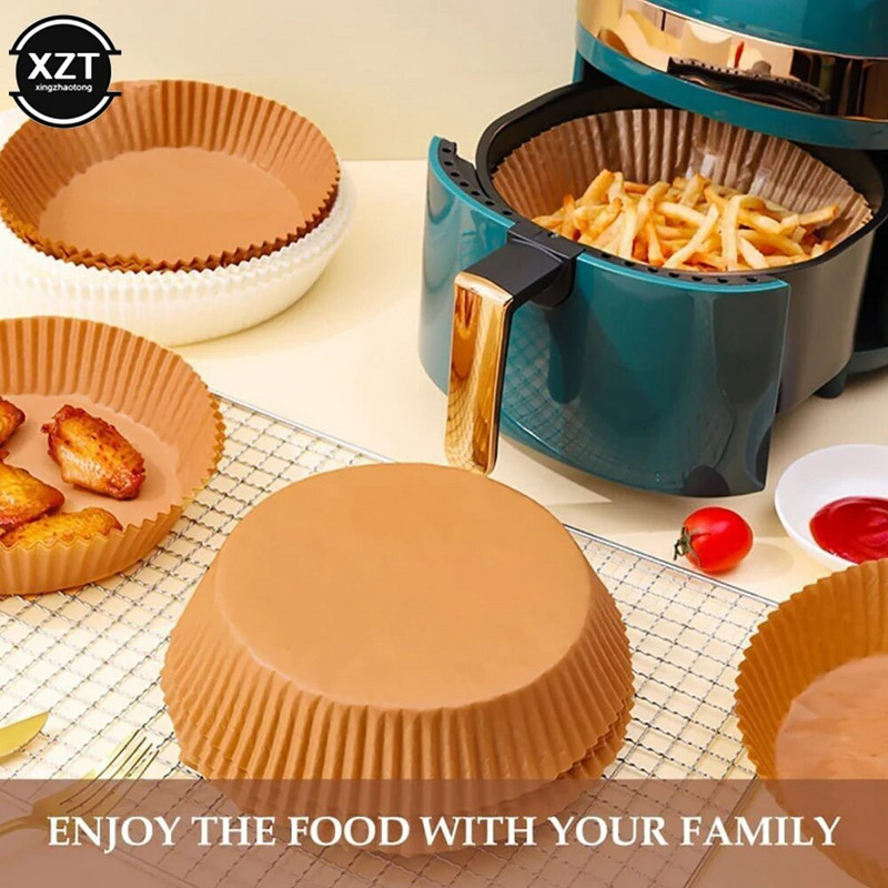 Jednokratna papirna podstava za fritezu Neljepljiva friteza Ulošci od pergamentnog papira Filteri od papira za pečenje za mikrovalnu pećnicu AirFryer
