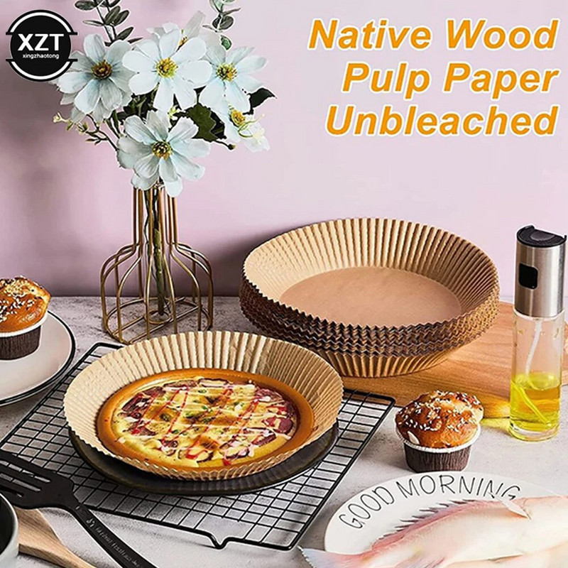 Jednokratna papirna podstava za fritezu Neljepljiva friteza Ulošci od pergamentnog papira Filteri od papira za pečenje za mikrovalnu pećnicu AirFryer
