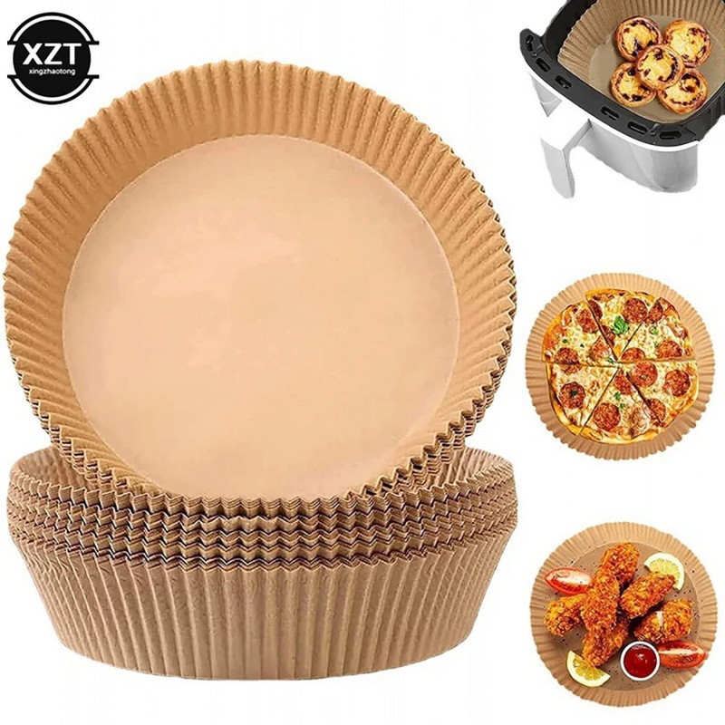 Jednokratna papirna podstava za fritezu Neljepljiva friteza Ulošci od pergamentnog papira Filteri od papira za pečenje za mikrovalnu pećnicu AirFryer
