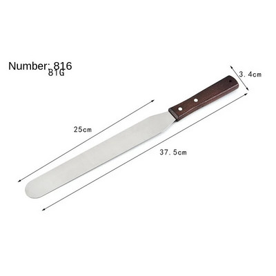 Spatulă pentru tort de 6/8/10/12 inci, din oțel inoxidabil de înaltă calitate, cu mâner din lemn, spatulă dreaptă, pentru tort, cu cremă, pentru tort, scule pentru spatulă offset