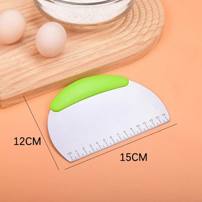 Višenamjenska sjeckalica za struganje od nehrđajućeg čelika, strugač za tijesto, rezač tijesta za pizzu, kuhinjski alati