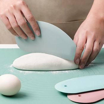 Гъвкава силиконова купа Скрепер за сладкиши Най-добрата пейка за торти Кухненска помощ Храна за чиния Тиган Инструменти за тесто