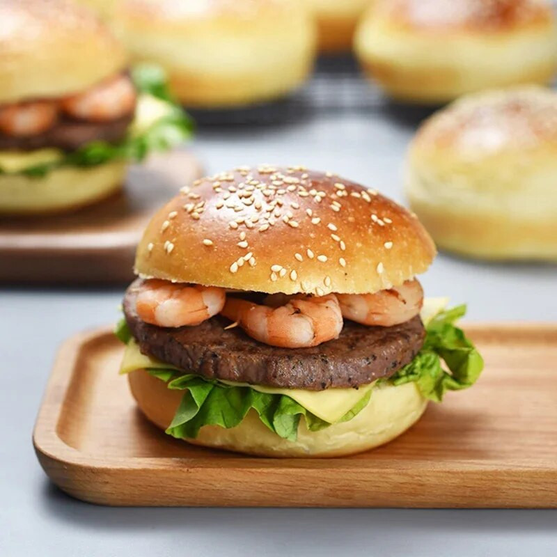 1kom kalup za hamburgere 4 inča Zlatni okrugli alat za pečenje kolača s neprijanjajućim premazom Kućna pećnica Ručni aparat za pečenje hamburgera