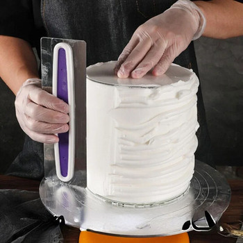 Ξύστρα κέικ από ανοξείδωτο χάλυβα Κόφτης ζαχαροπλαστικής Σπάτουλες Φοντάν για κέικ Εργαλεία διακόσμησης εργαλεία ψησίματος για κέικ