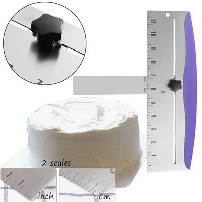 Racletă pentru tort din oțel inoxidabil Cutter pentru coacere Spatule pentru patiserie Instrumente pentru decorarea prăjiturii cu fondant Instrumente de copt pentru prăjituri