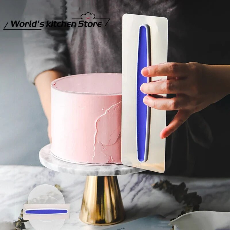Racletă pentru tort din oțel inoxidabil Cutter pentru coacere Spatule pentru patiserie Instrumente pentru decorarea prăjiturii cu fondant Instrumente de copt pentru prăjituri