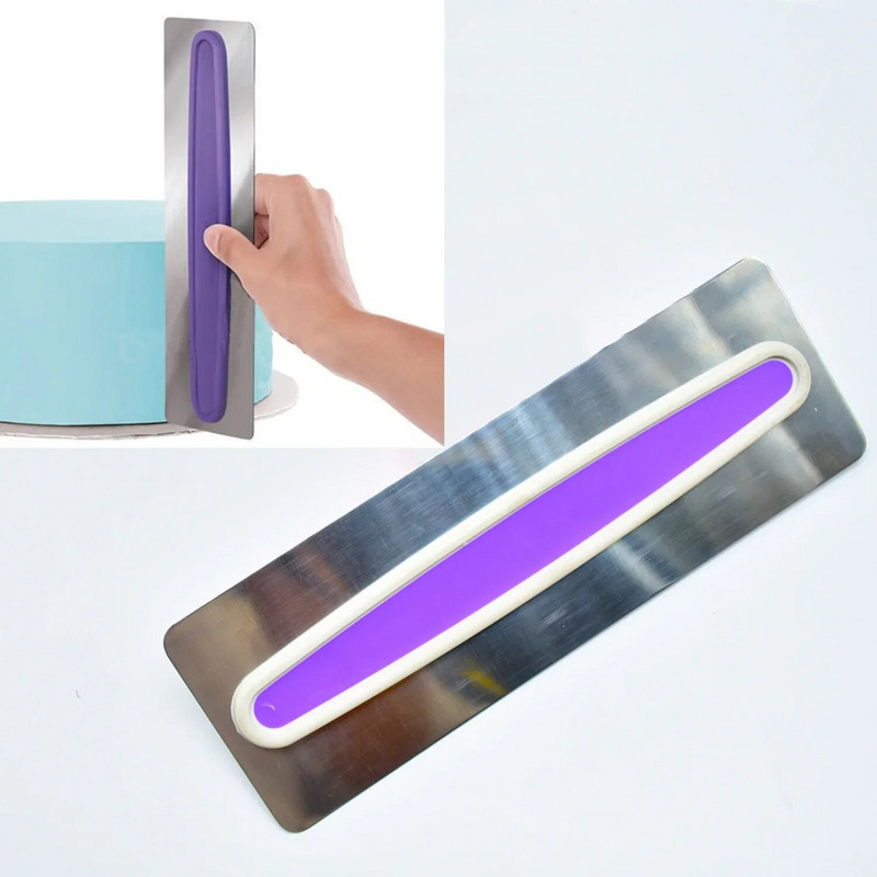 Racletă pentru tort din oțel inoxidabil Cutter pentru coacere Spatule pentru patiserie Instrumente pentru decorarea prăjiturii cu fondant Instrumente de copt pentru prăjituri