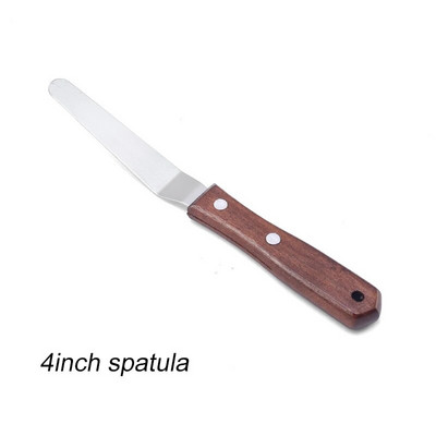 4 6 8 10 hüvelykes spatula tortadíszítő eszközök Rozsdamentes acél fa nyelű kés Spatula a torták simább jegesítéséhez