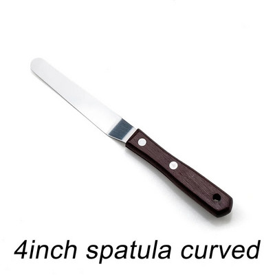 4 6 8 10 hüvelykes spatula tortadíszítő eszközök Rozsdamentes acél fa nyelű kés Spatula a torták simább jegesítéséhez