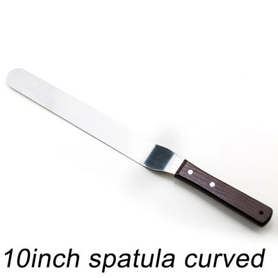 4 6 8 10 hüvelykes spatula tortadíszítő eszközök Rozsdamentes acél fa nyelű kés Spatula a torták simább jegesítéséhez