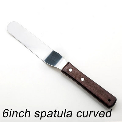 4 6 8 10 hüvelykes spatula tortadíszítő eszközök Rozsdamentes acél fa nyelű kés Spatula a torták simább jegesítéséhez
