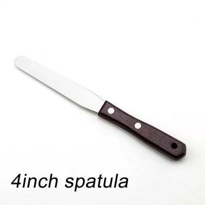 4 6 8 10 hüvelykes spatula tortadíszítő eszközök Rozsdamentes acél fa nyelű kés Spatula a torták simább jegesítéséhez