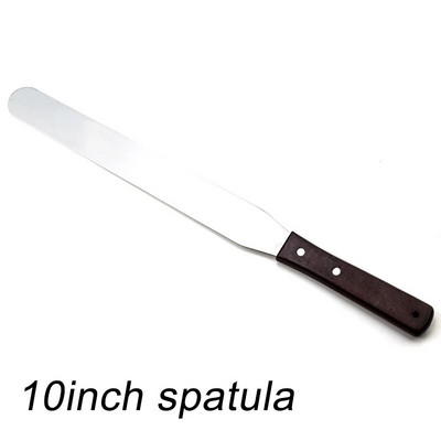 4 6 8 10 hüvelykes spatula tortadíszítő eszközök Rozsdamentes acél fa nyelű kés Spatula a torták simább jegesítéséhez