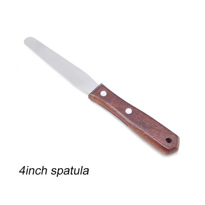 4 6 8 10 hüvelykes spatula tortadíszítő eszközök Rozsdamentes acél fa nyelű kés Spatula a torták simább jegesítéséhez
