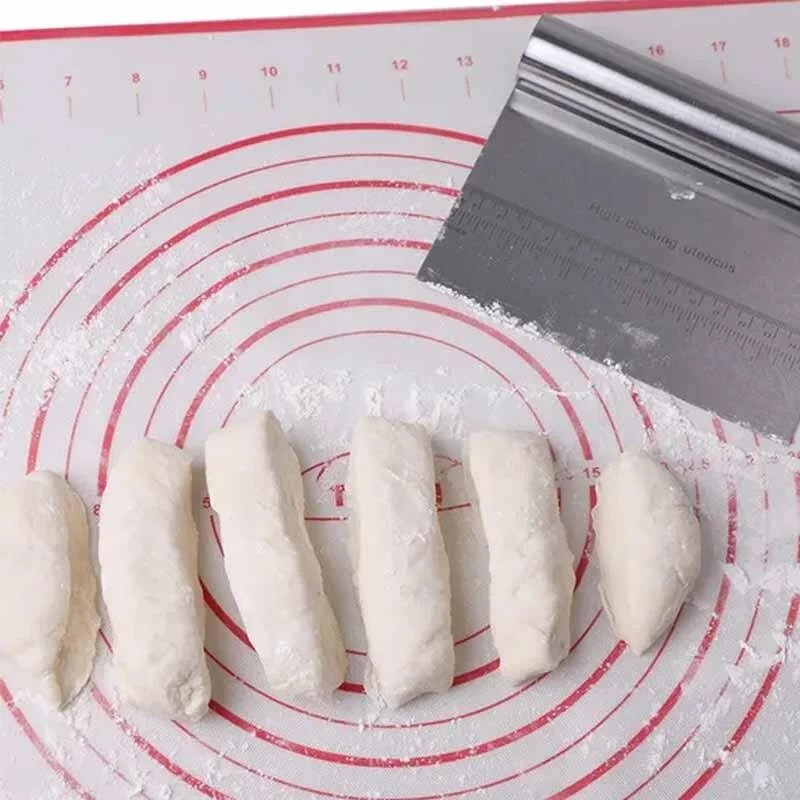 Rezač za struganje tijesta za pizzu od nehrđajućeg čelika Lopatice za pečenje tijesta Alati za rezanje kolača s mjernom vagom Kuhinjski pribor