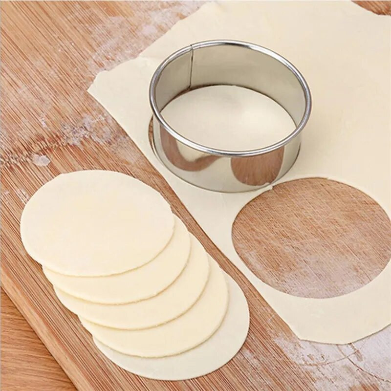 3 komada okruglih kalupa za knedle od nehrđajućeg čelika, set za rezanje, aparat za kolače, omot za kolače, alat za rezanje tijesta, kuhinjski dodaci