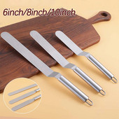 Unelte pentru prăjituri din oțel inoxidabil de 8/10 inch Spatule pentru unt Cofetarie Nivelare Racletă decorativă Accesorii pentru patiserie pentru coacere