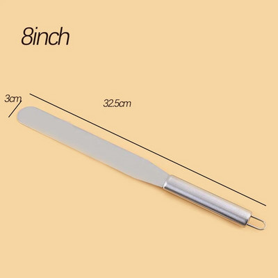 Unelte pentru prăjituri din oțel inoxidabil de 8/10 inch Spatule pentru unt Cofetarie Nivelare Racletă decorativă Accesorii pentru patiserie pentru coacere
