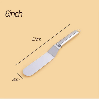 Unelte pentru prăjituri din oțel inoxidabil de 8/10 inch Spatule pentru unt Cofetarie Nivelare Racletă decorativă Accesorii pentru patiserie pentru coacere