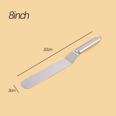 Unelte pentru prăjituri din oțel inoxidabil de 8/10 inch Spatule pentru unt Cofetarie Nivelare Racletă decorativă Accesorii pentru patiserie pentru coacere