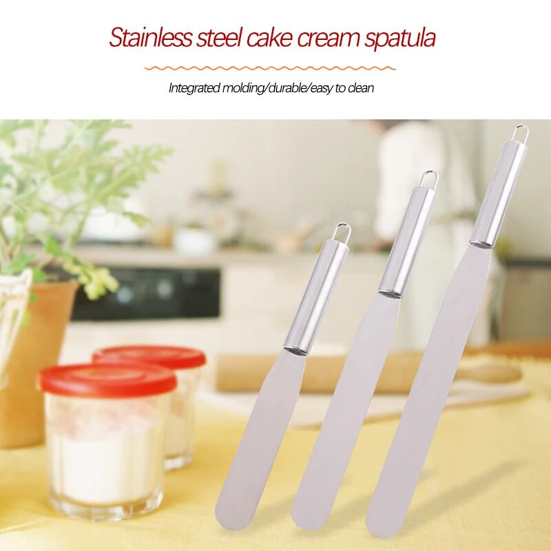 Unelte pentru prăjituri din oțel inoxidabil de 8/10 inch Spatule pentru unt Cofetarie Nivelare Racletă decorativă Accesorii pentru patiserie pentru coacere