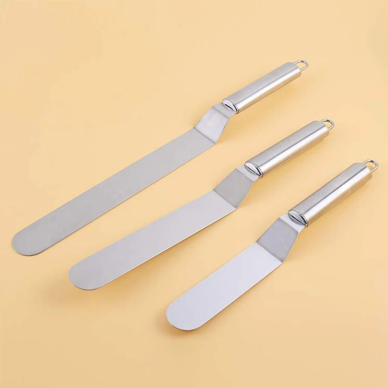 Unelte pentru prăjituri din oțel inoxidabil de 8/10 inch Spatule pentru unt Cofetarie Nivelare Racletă decorativă Accesorii pentru patiserie pentru coacere