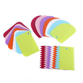 3PCS/Lot Rezač za tijesto Rezač Lopatica za kremu za kolače Strugač Rezači za tijesto Strugač Nepravilni zubi Rubovi DIY glatki