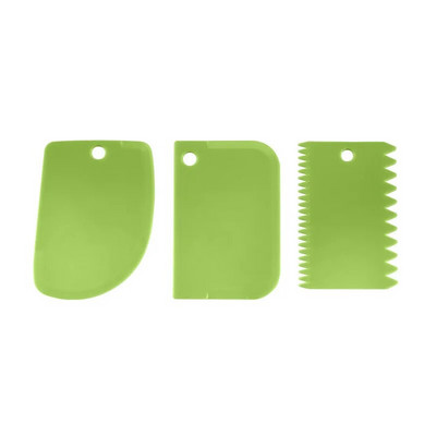 3PCS/Lot Rezač za tijesto Rezač Lopatica za kremu za kolače Strugač Rezači za tijesto Strugač Nepravilni zubi Rubovi DIY glatki