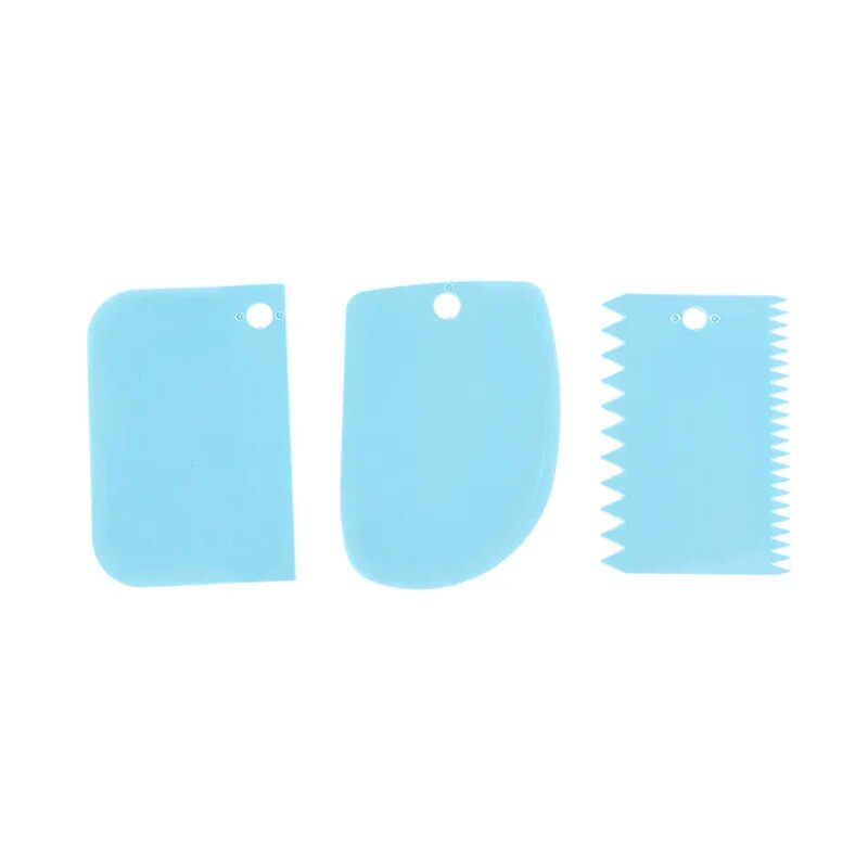 3PCS/Lot Rezač za tijesto Rezač Lopatica za kremu za kolače Strugač Rezači za tijesto Strugač Nepravilni zubi Rubovi DIY glatki