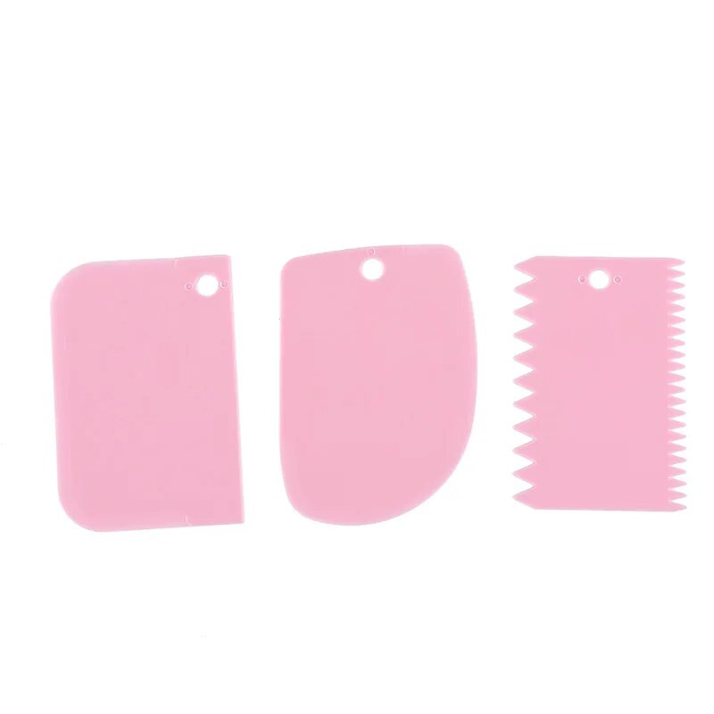 3PCS/Lot Rezač za tijesto Rezač Lopatica za kremu za kolače Strugač Rezači za tijesto Strugač Nepravilni zubi Rubovi DIY glatki