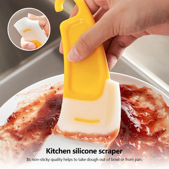 Силиконова мека стъргалка Стъргалка за почистване на тигани Kitchen Мръсен тиган Чистие Четка за почистване на тенджери Скрепер за измиване Инструменти за почистване на кухня