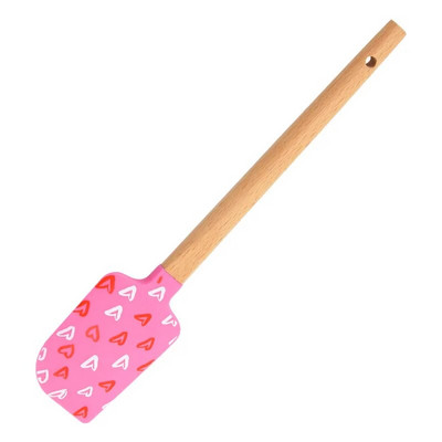22,7x4,5 cm tapadásmentes szilikon torta spatula fa nyelű csokoládé vaj keverő tészta krém kaparó sütő konyhai kiegészítők