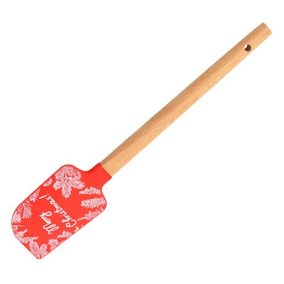 22,7x4,5 cm tapadásmentes szilikon torta spatula fa nyelű csokoládé vaj keverő tészta krém kaparó sütő konyhai kiegészítők