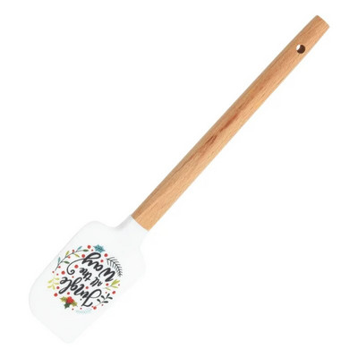 22,7x4,5 cm tapadásmentes szilikon torta spatula fa nyelű csokoládé vaj keverő tészta krém kaparó sütő konyhai kiegészítők