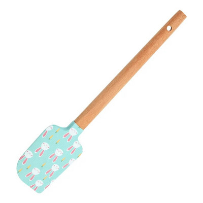 22,7x4,5 cm tapadásmentes szilikon torta spatula fa nyelű csokoládé vaj keverő tészta krém kaparó sütő konyhai kiegészítők