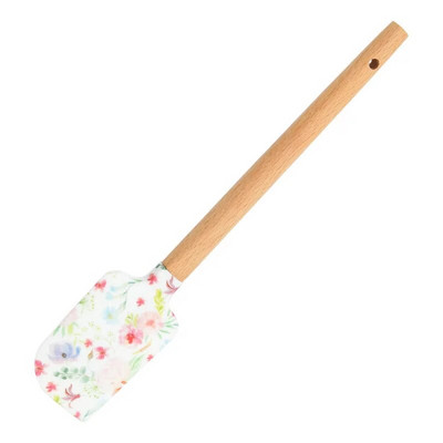 22,7x4,5 cm tapadásmentes szilikon torta spatula fa nyelű csokoládé vaj keverő tészta krém kaparó sütő konyhai kiegészítők