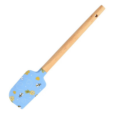 22,7x4,5 cm tapadásmentes szilikon torta spatula fa nyelű csokoládé vaj keverő tészta krém kaparó sütő konyhai kiegészítők