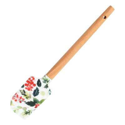 22,7x4,5 cm tapadásmentes szilikon torta spatula fa nyelű csokoládé vaj keverő tészta krém kaparó sütő konyhai kiegészítők