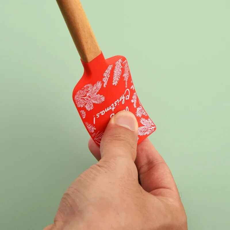 22,7x4,5 cm tapadásmentes szilikon torta spatula fa nyelű csokoládé vaj keverő tészta krém kaparó sütő konyhai kiegészítők