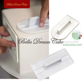 Rotund/Pătrat din plastic pentru netezire a prăjiturii Fondant Instrument de netezire Cremă de patiserie Formă de lustruit Unelte pentru decorarea torturilor Accesorii pentru coacere