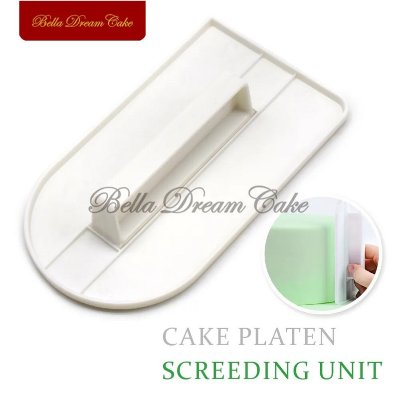 Rotund/Pătrat din plastic pentru netezire a prăjiturii Fondant Instrument de netezire Cremă de patiserie Formă de lustruit Unelte pentru decorarea torturilor Accesorii pentru coacere
