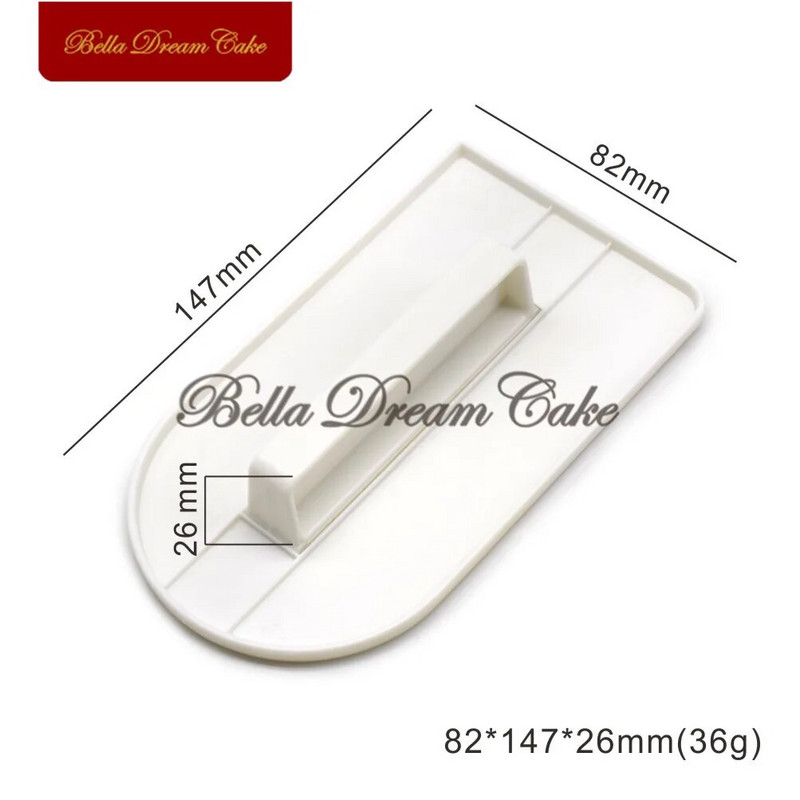 Rotund/Pătrat din plastic pentru netezire a prăjiturii Fondant Instrument de netezire Cremă de patiserie Formă de lustruit Unelte pentru decorarea torturilor Accesorii pentru coacere
