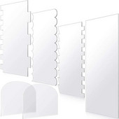 6Pc/Set Prozirna akrilna strugalica za kolače s maslacem za glazuru Set strugalica za torte Lopatica za pečenje Alat za fondan za kolače Pribor