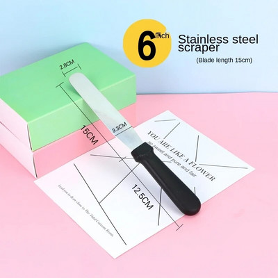 1 tk uus roostevabast terasest spaatel plastikust käepidemega, võiglasuuriga küpsetusnuga, koore sirge leviku siluja