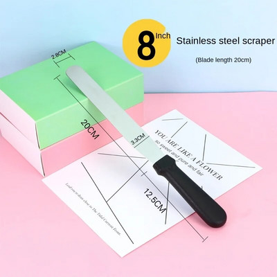 1 tk uus roostevabast terasest spaatel plastikust käepidemega, võiglasuuriga küpsetusnuga, koore sirge leviku siluja