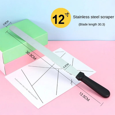 1 tk uus roostevabast terasest spaatel plastikust käepidemega, võiglasuuriga küpsetusnuga, koore sirge leviku siluja