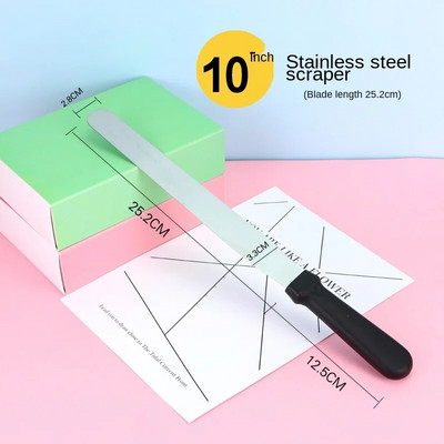 1 tk uus roostevabast terasest spaatel plastikust käepidemega, võiglasuuriga küpsetusnuga, koore sirge leviku siluja