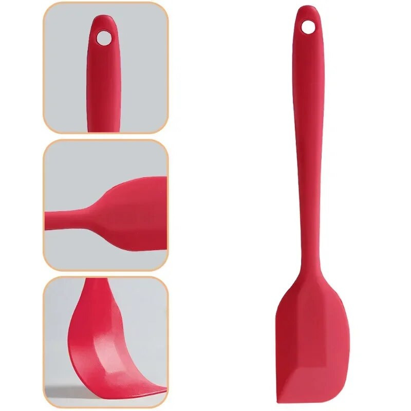 Spatulă de copt din silicon de mai multe culori, rezistentă la căldură, antiaderență, ustensile de bucătărie, spatulă moale, nedeformabilă